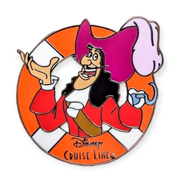 Peter Pan Disney Cruise Line Pin: Captain Hook Life Preserver